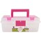 Creative Options Tool Box Organizer-13"X7.5"X5" Clear W/Magenta